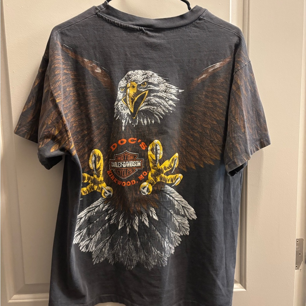 Harley-Davidson Vintage Charcoal Eagle Graphic Tee - Picture 2 of 2
